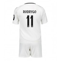 Dres Real Madrid Rodrygo Goes #11 Domáci pre deti 2024-25 Krátky Rukáv (+ trenírky)